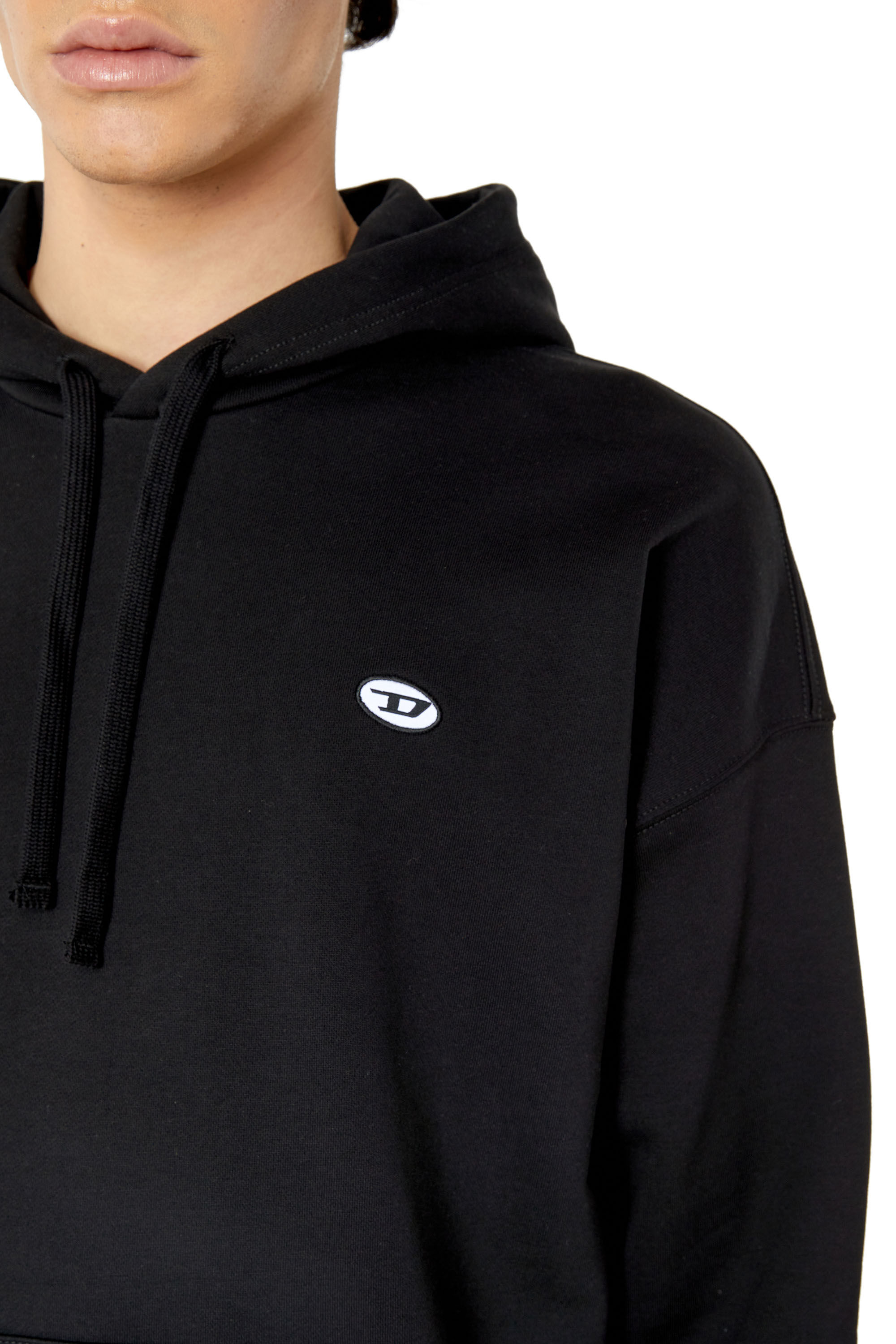 Diesel - S-ROB-HOOD-DOVAL-PJ, Herren Hoodie mit oval D-Patch in Schwarz - 5