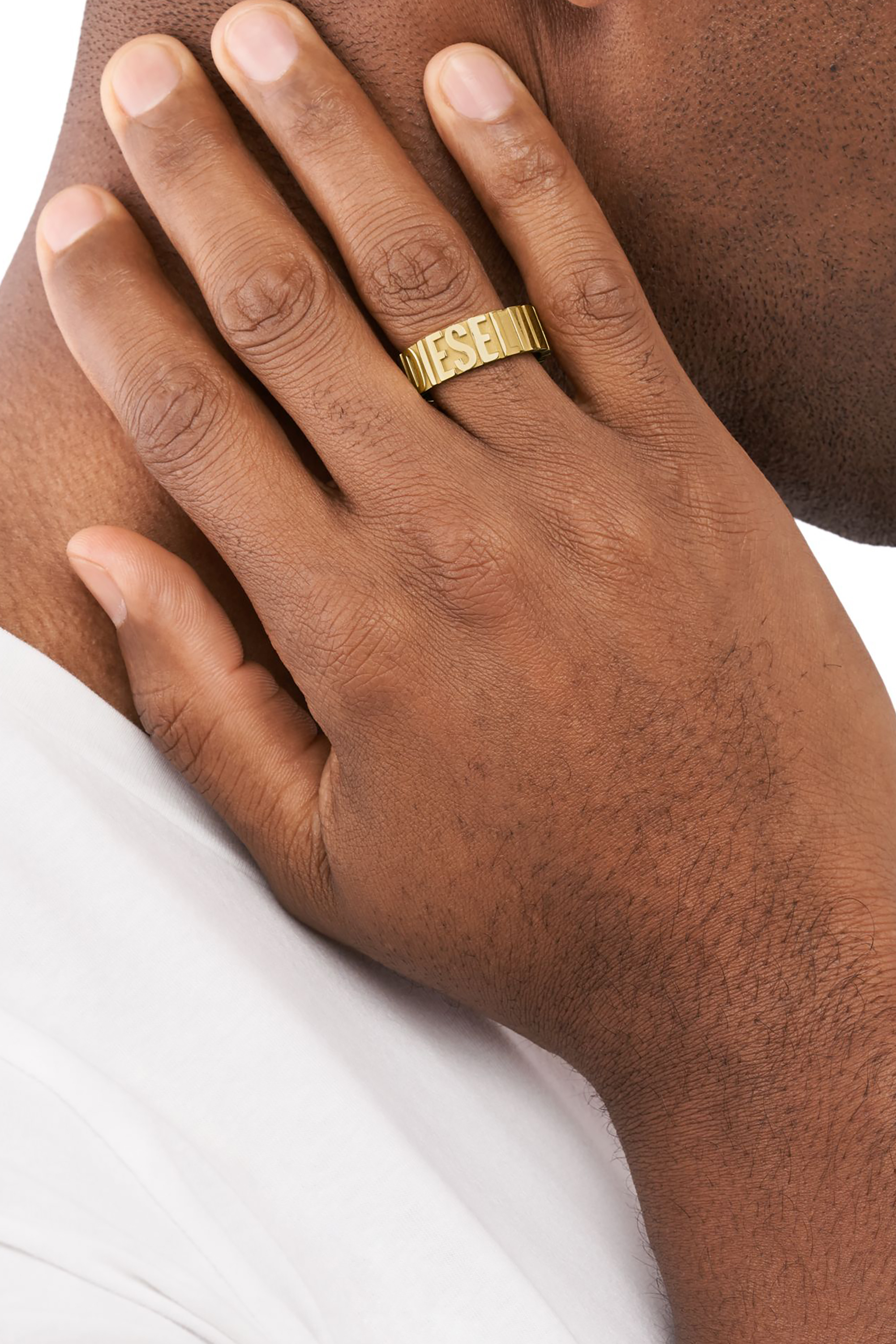 Diesel - DX1439, Unisex Edelstahlband Ring in Gold - 3