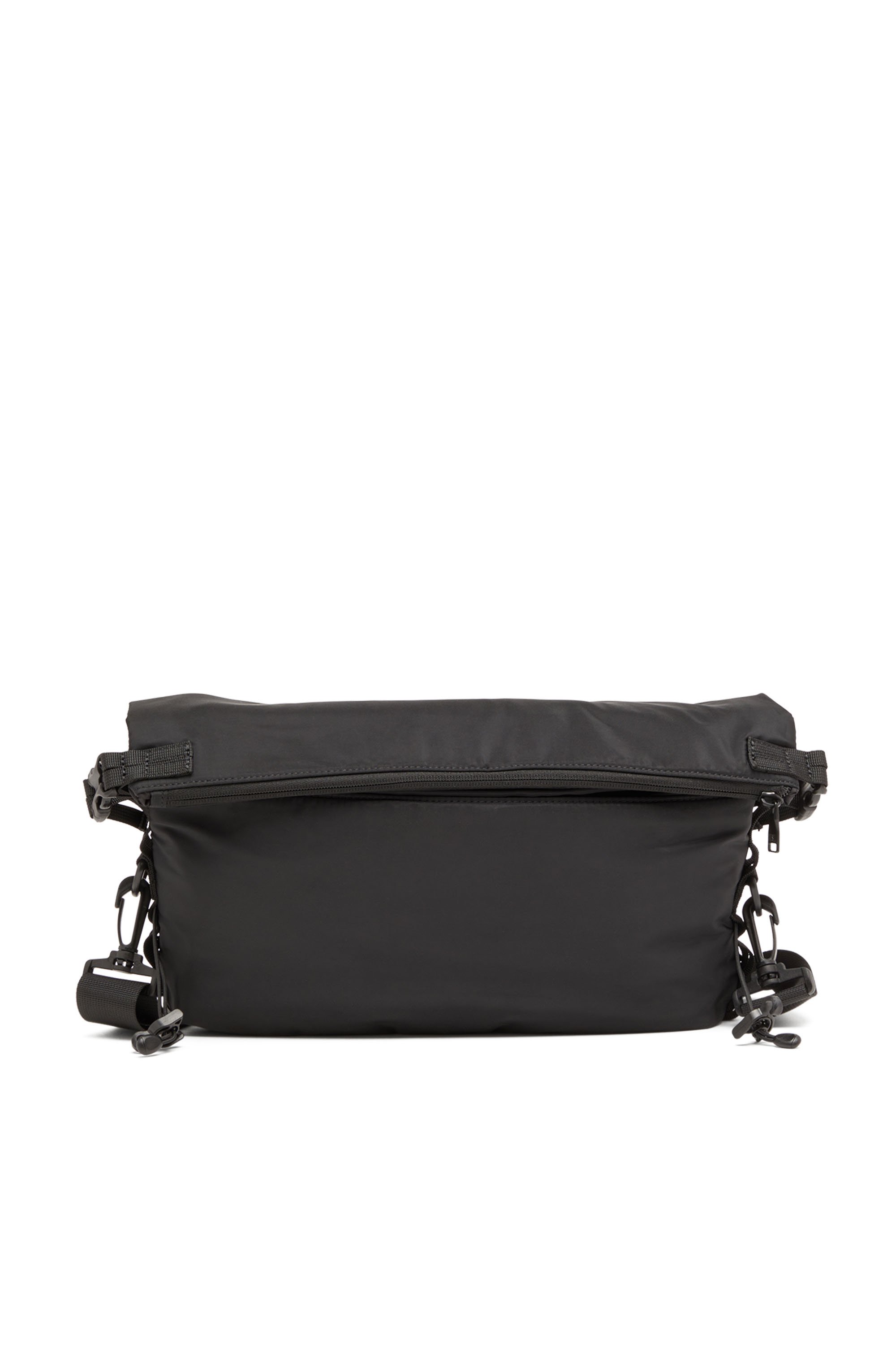 Diesel - DRAPE CROSSBODY, Herren Drape-Crossbody-Tasche aus Nylon mit Oval D-Print in Schwarz - 3