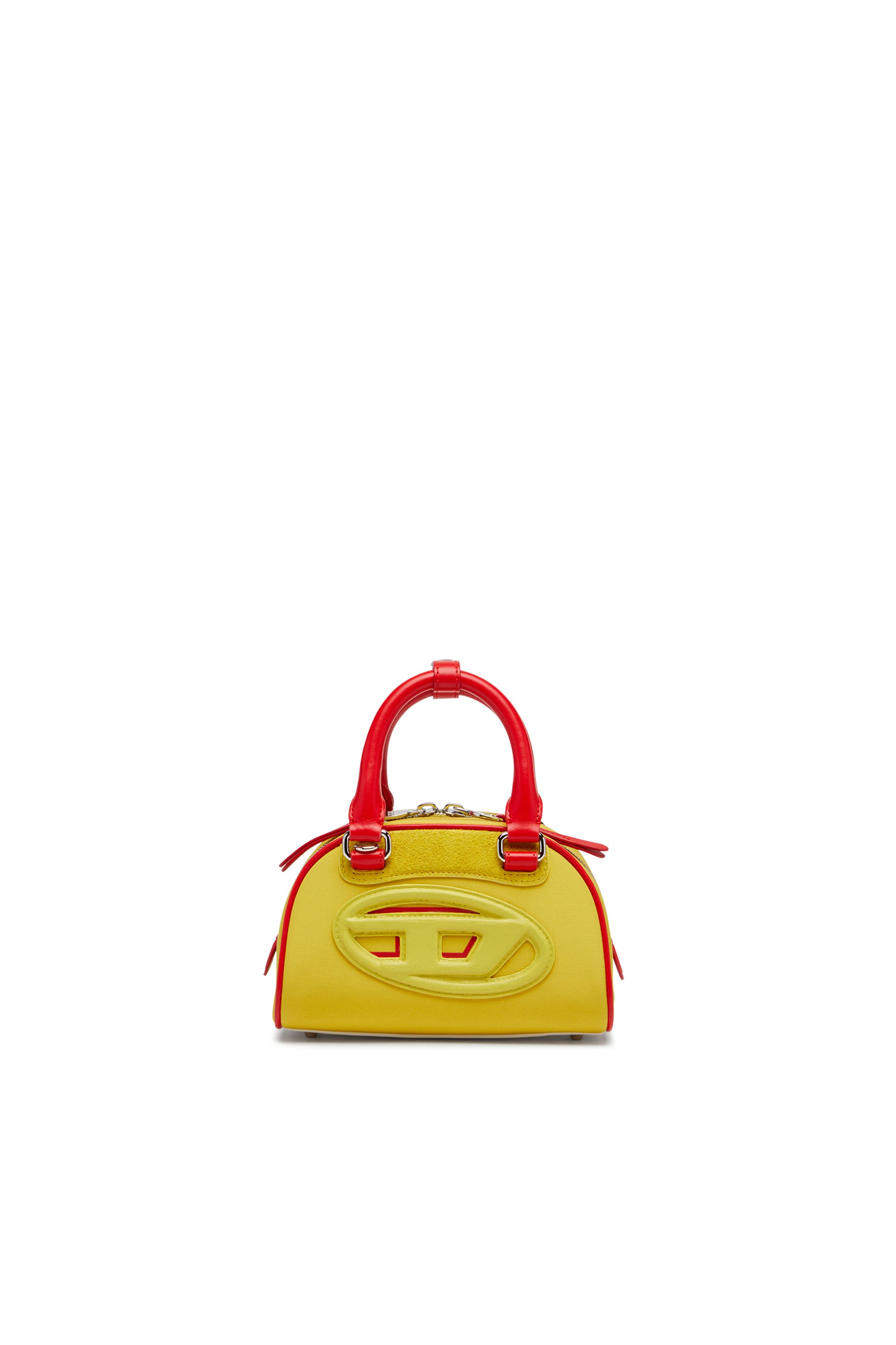 Diesel - 1DR DOME CROSSBODY, Woman's 1DR Dome-Colour-block mini bowling bag in Yellow - 1