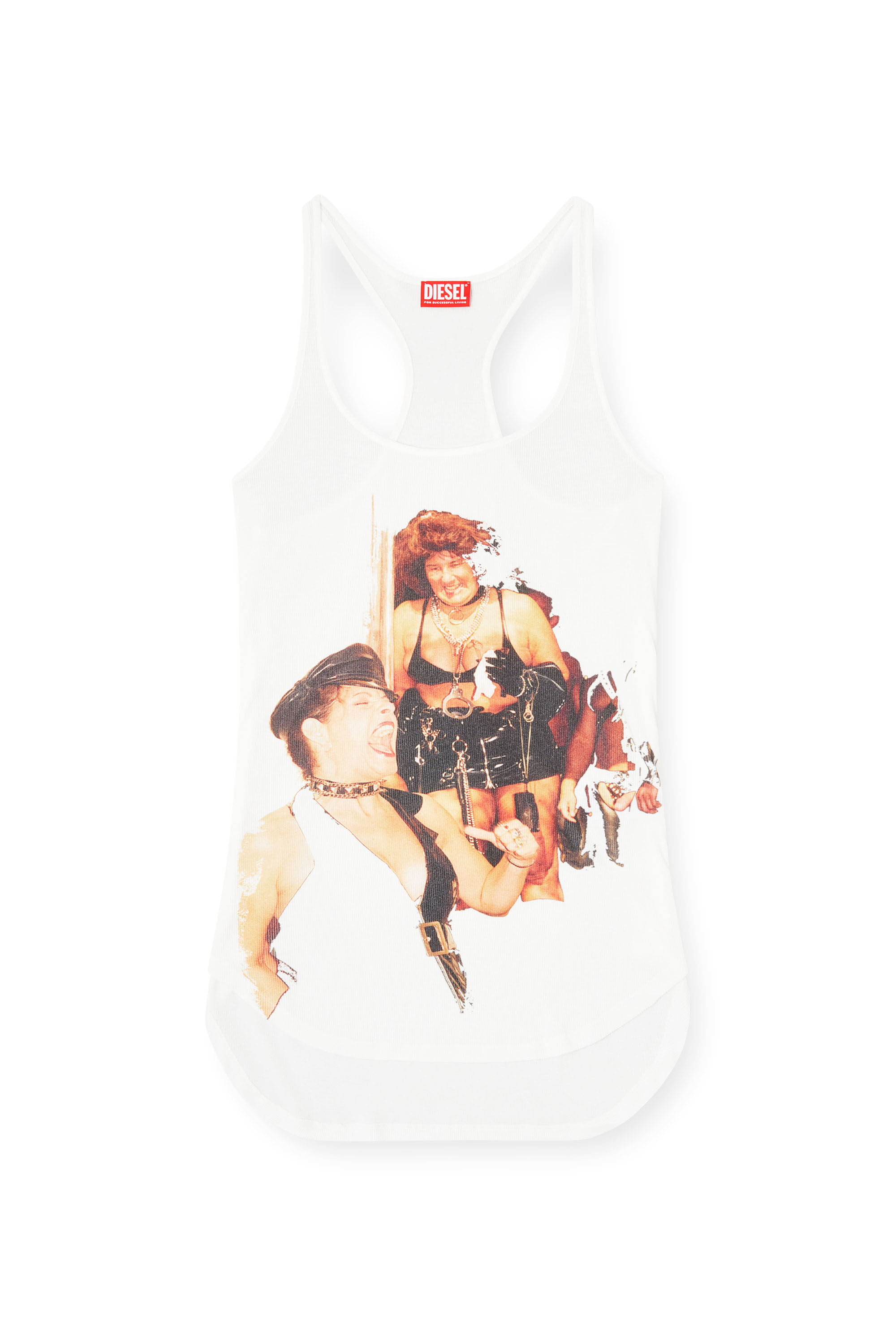 Diesel - PR-T-SHANRY-W-TOM25, Unisex Tank-Top mit Grafik-Print in Weiß - 4