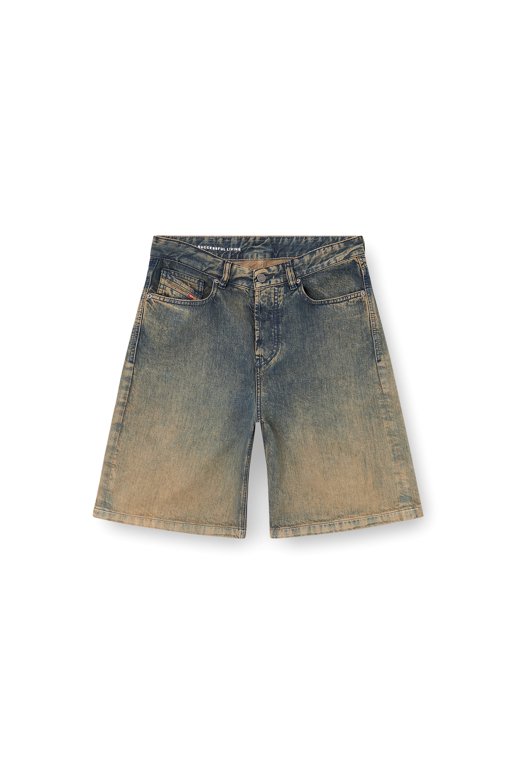 Diesel - DE-SIRE-SHORT-S, Damen Shorts aus nuanciert fließendem Denim in Dunkelblau - 3