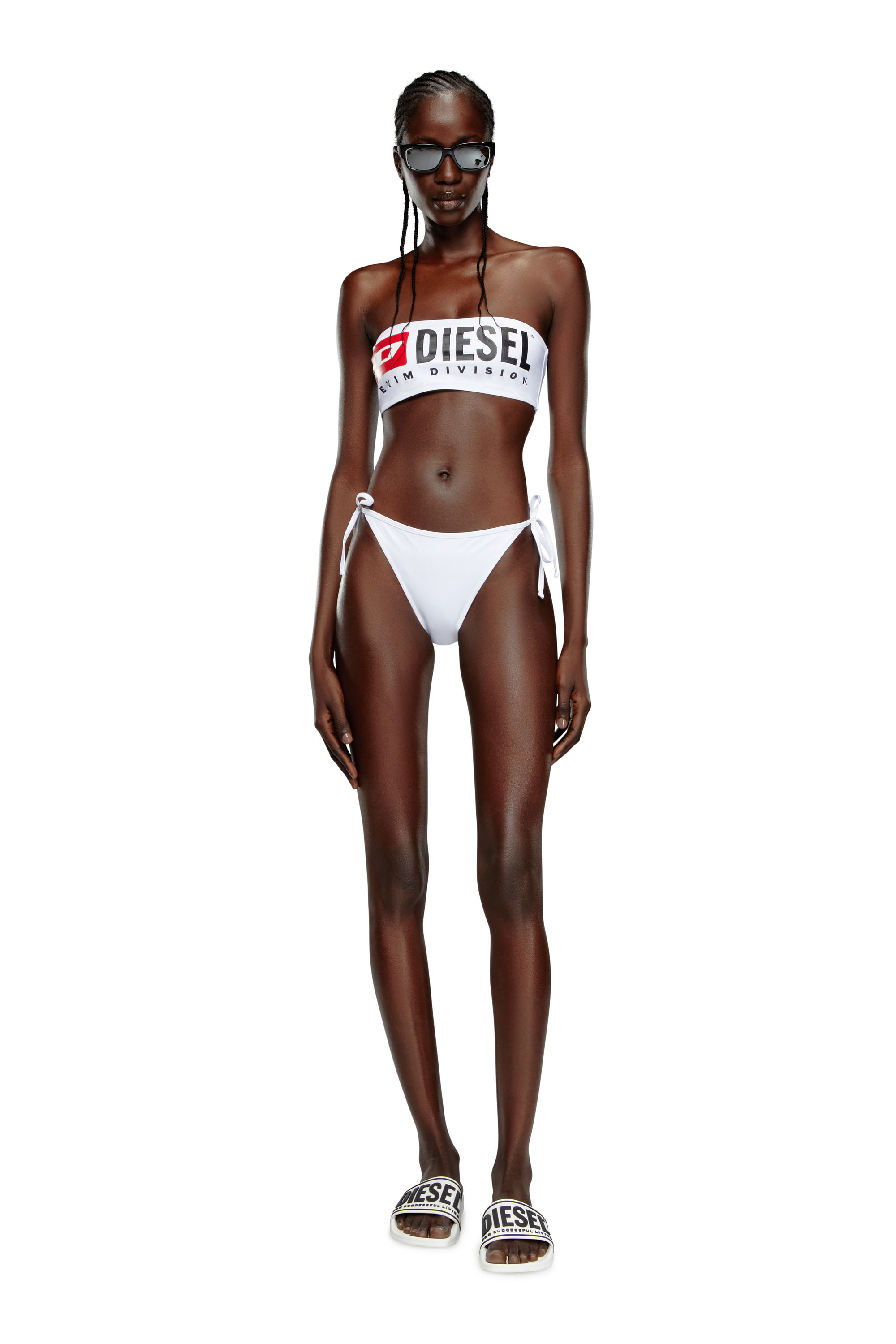 Diesel - BFB-BRYNA, Damen Bandeau-Bikini-Top mit Maxi-Logo in Weiß - 2