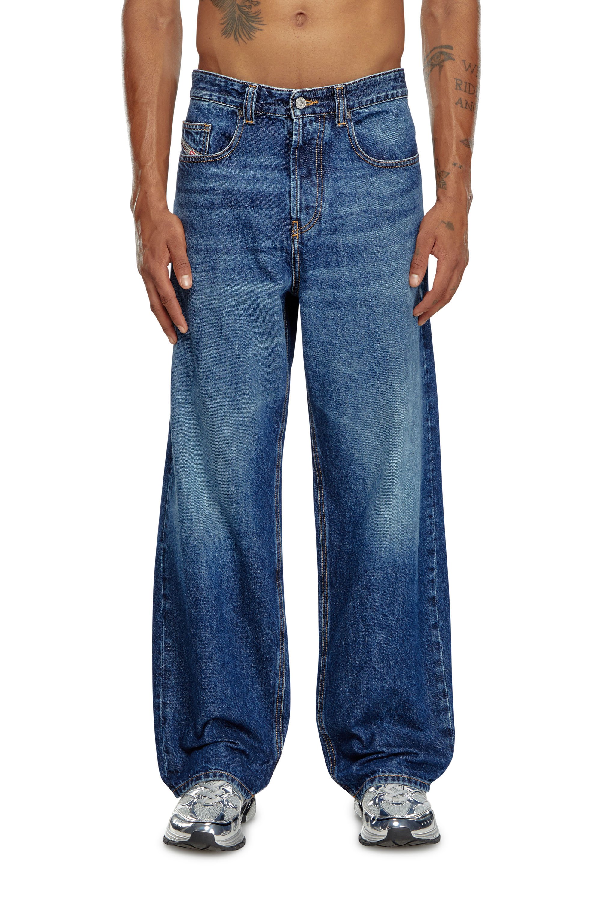 Diesel - Herren Relaxed Jeans 2001 D-Macro 09I27, Mittelblau - 1