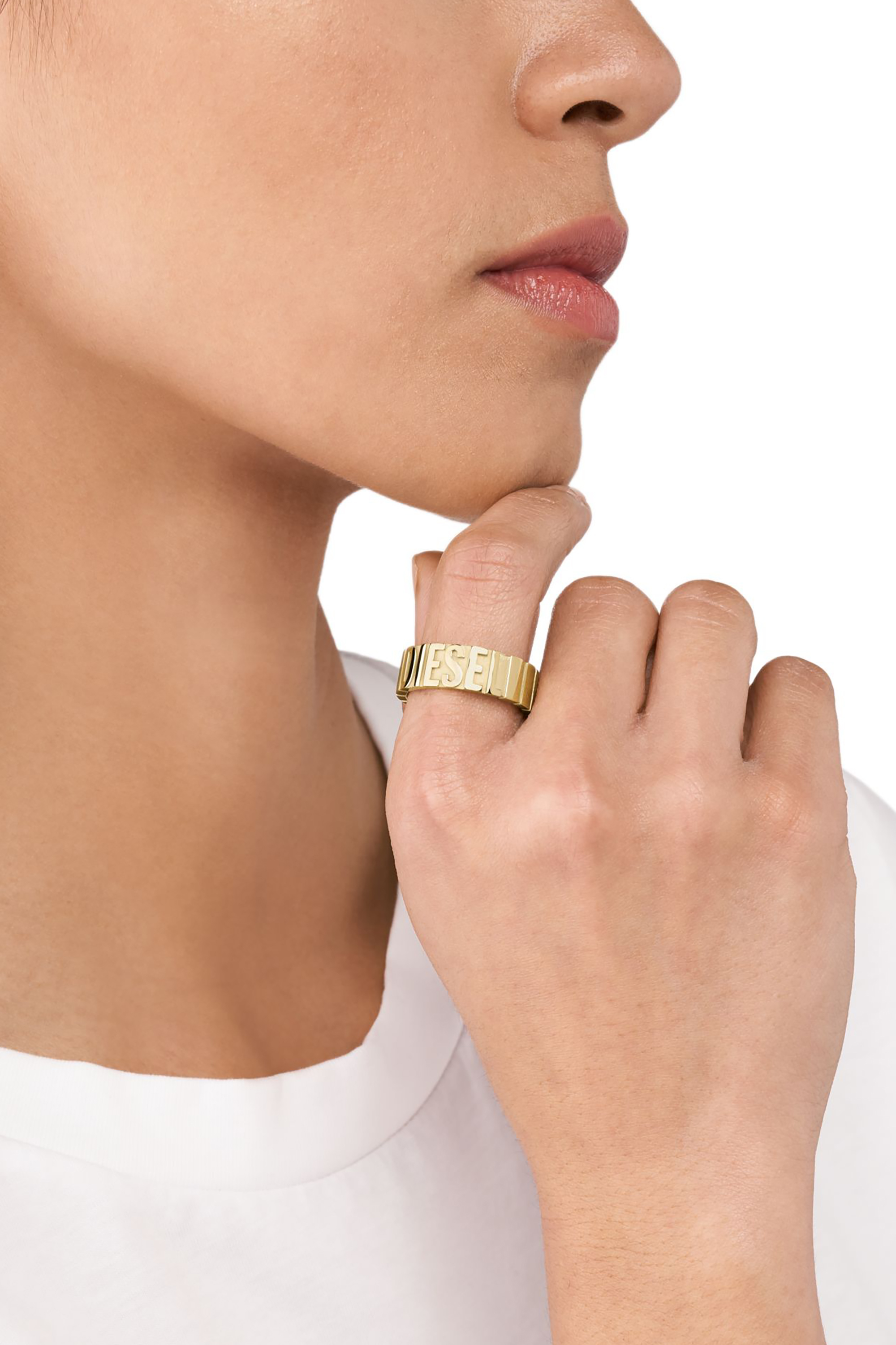 Diesel - DX1439, Unisex Edelstahlband Ring in Gold - 4